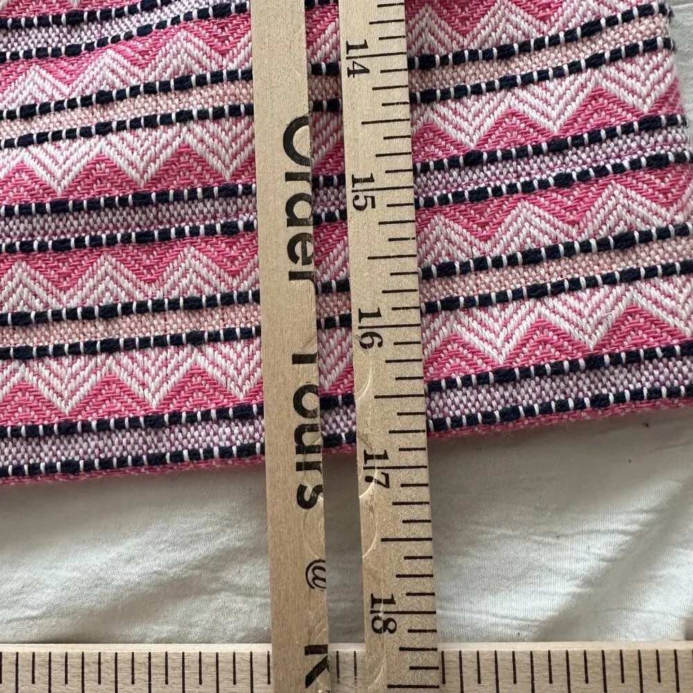 LOFT Womens Pink & Black Chevron Striped Jacquard Mini Skirt SZ 8 Preppy Y2K - Picture 5 of 5